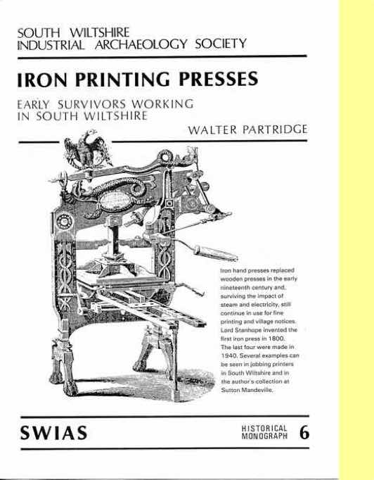 Iron Printing Presses front cover